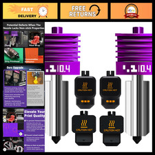 2PK 0.4mm MPVD Hotend Nozzle Upgrade for 3D Printers, Anti-Stick Nano-Coating, H picture