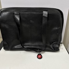 Foray Black Faux Leather Laptop Shoulder Bag Briefcase Computer Carrying Case picture