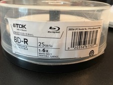 TDK Blu-ray Disc BD-R for single recording 25GB 1-6x speed 12 discs left spindle picture