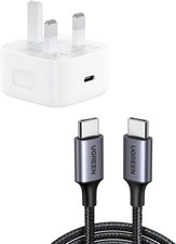 20W USB C PD Fast Charger with 60W Nylon Braided Cable 1M picture