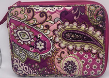 Vera Bradley Quilted Padded Zip Tablet/eReader Sleeve Pouch 10in Pink Purple picture