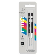 Gel Pen Refills Parker Jotter Medium Tip 0.7mm Black 2 Count Originals Smooth picture
