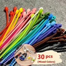 Silicone Reusable Cable Organizer Tie Wire Management Clip Cord Holder Strap picture