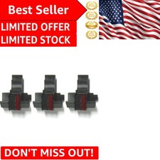 Individually Sealed 3-Pack Black/Red Ink Rollers for Sharp Printing Calculators picture