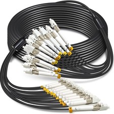 5 Meters 12 Core OM3 Multimode Industrial TPU LC to LC Outdoor Armored Fiber ... picture
