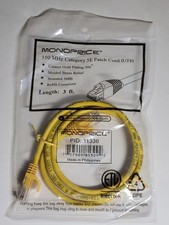 Lot Of 11 New Monoprice	3' 350 MHz Cat 5E Ethernet Patch Cord UTP, Yellow 3 Ft. picture