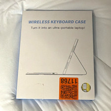 Wireless Keyboard Case Folio 10.2in Gray Magnetic Detachable Pencil Holder picture