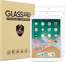 2 Pack For Apple iPad Air1 /2  iPad 5/6  Tempered Glass Screen Film Protectors picture