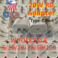 1-100 Lot USB-C Fast Wall Charger 20W PD Power Adapter For iPhone 15 12 13 14 XR picture