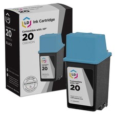 LD Replacement Replacement fits with HP 20 HP20 C6614DN 20 Black Ink Cartridge picture