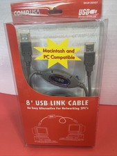 VINTAGE COMP USA 8 FOOT USB COMPUTER LINK CABLE MALE TO MALE picture