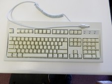 Vintage KeyTronic E03601 Clicky Mechanical Keyboard E03601QL-C Retro White E11 picture