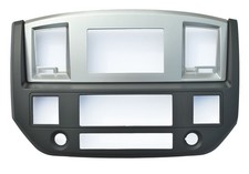Slate Grey Black and Silver Aftermarket Stereo Radio Double Din Dash Install Kit picture