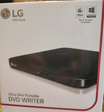 LG Ultra Slim Portable DVD Writer.  Model SP80NB80 New Sealed In Original Box picture