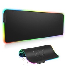 RGB LED Extra Large Soft Gaming Mouse Pad Extended Glowing Desk Mat 31.5x12'' picture