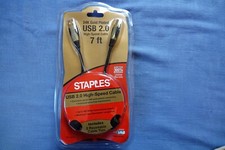 STAPLES USB 2.0  HIGH SPEED CABLE 24K GOLD PLATED DATA TRANSFER CABLE NEW picture