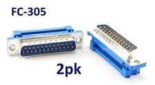 2-Pack DB25 Male IDC Crimp Connectors for Flat Ribbon Cable, CablesOnline FC-305 picture