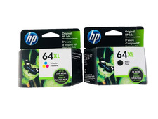 GENUINE 2-Pack HP 64XL Black & Tri-Color Ink Envy 7155 7158 SEALED Boxes picture