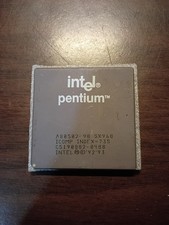 Intel Pentium 90, SX968, A80502-90 , vintage CPU, GOLD picture