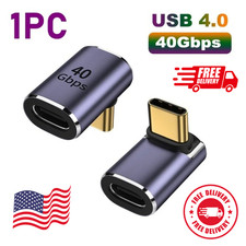 USB C 90 Degree Adapter, Right Angle L Shape USB Type C Male to Female picture