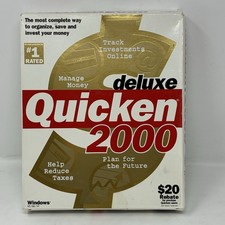 Deluxe Quicken 2000 Personal Financial Software Win 95 98 NT 4 Full Retail Box picture