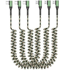 AGOZ [3-Pack, Coiled] USB C CAMO Braiding Cable Fast Charger 90° Type C to...  picture