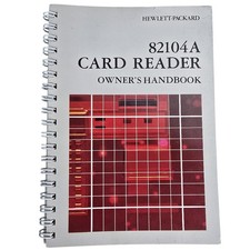 HP 82104A Card Reader Owner's Handbook Manual 1979 HP-41C Spiral Bound Vintage picture