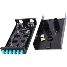 6 Port Wall Mount Fiber Enclosure with Spool LC-MM OM3 Multimode Kit picture