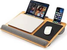 Bamboo Home Office Laptop Lap Desk with Mouse Pad Fits up to 17 Inch Laptop picture