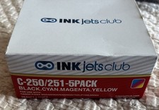 Ink Jets Club C-250 / 251 Canon Pixma Black Cyan Magenta Yellow Ink Cartridges picture