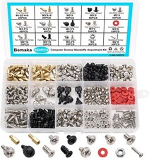Bemaka 502pc Computer Screws Assortment Kit Motherboard Standoffs Brass Nickel picture