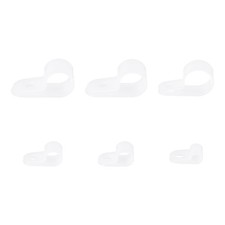 200pcs Single Coaxial Cable Clips Screw Clip Wire Cable Holder White picture