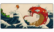 Gyarados Magikarp Pokemon Table Playmat TCG CCG Mat Gaming Play Pad Mousepad  picture