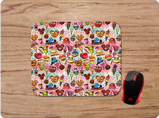 DISNEY CHARACTER SHAPED SNACKS DESIGN2 CUSTOM COMPUTER MOUSE PAD MAT NONSLIP picture