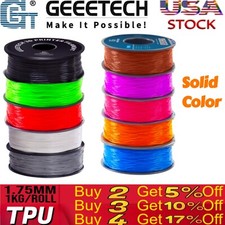 GEEETECH TPU Filament Solid Color 1kg/Roll 1.75mm Flexible For 3D Printer US picture
