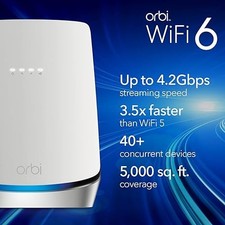 NETGEAR - Orbi AX4200 Tri-Band Mesh WiFi 6 System Cable Modem - Kit - White picture
