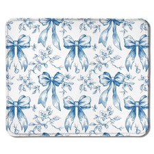 Coquette Blue Bow Floral Pad, Preppy Girly Blue Bow Flower Aesthetic Pads for... picture