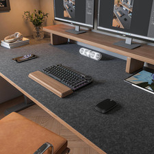 Felt Desk Mat Large 47.2x23.6 Inch Non Slip Office Home Desktop Protection Gray picture