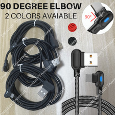 3/6 Pack 90 Degree Braided USB Charging Cable 6Ft For iPhone 12 11 Charger Cord picture