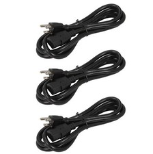 3 pack 5 ft Computer AC Power Cable Cord PSU Supply 3 prong picture