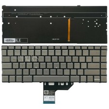 Original New For HP 907335-B31 907335-001 907335001 US silver Backlit keyboard picture