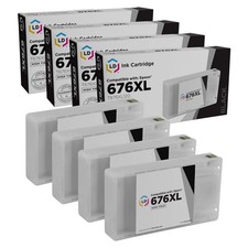 LD 4PK T676XL120 676XL Black HY Ink Cartridge for Epson WP-4530 WP-4540 WP-402 picture