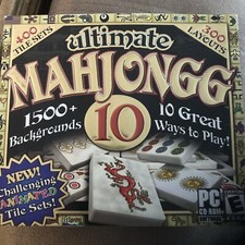 Ultimate Mahjongg 10- PC - Video Game For Older PC's 1500 Backgrounds CD-ROM picture