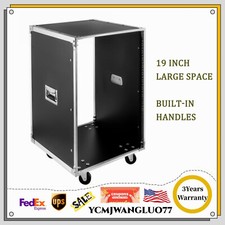 16U Portable Rolling Cart Shelf Network Rack Audio Video Telecom Office New picture