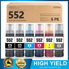 T552 552 6-Pack Ink Bottles(BK/PBK/C/M/Y/GY)for Epson EcoTank ET-8550 ET-8500 picture