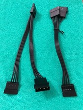 2 pcs  IDE/Molex 4 Pin Male To Serial ATA SATA 15 Pin Female Power Adapter Cable picture