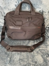 TUMI Alpha 3 Laptop Briefcase Expandable Black Ballistic Nylon Work Bag picture