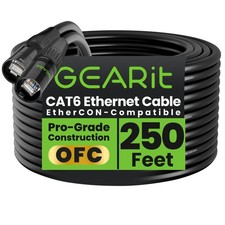 GEARit Shielded CAT6 Ethercon Cable 250 Feet Professional Audio & Lighting RJ45 picture