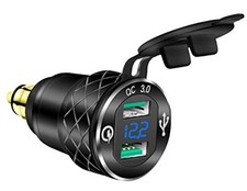 DIN Hella Plug to Dual USB Charger Adapter for BMW Triumph Tiger Ducati picture