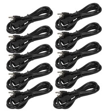 10 pack 6 ft Ballast Computer AC Power Cable 16 AWG 125V Cord PSU Supply 3 prong picture